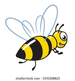 cartoon honey bee vector illustration