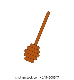 Cartoon honey dipper icon. Vector illustration for design and web isolated on white background.