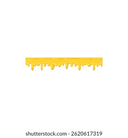 Cartoon honey dripping icon. Sticky sweet dripping spots, flowing sugar syrup, melting honey splatters flat vector illustration icon. Sweet honey drops on white background