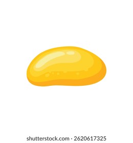 Cartoon honey dripping icon. Sticky sweet dripping spots, flowing sugar syrup, melting honey splatters flat vector illustration icon. Sweet honey drops on white background