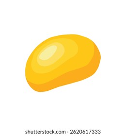 Cartoon honey dripping icon. Sticky sweet dripping spots, flowing sugar syrup, melting honey splatters flat vector illustration icon. Sweet honey drops on white background