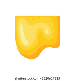 Cartoon honey dripping icon. Sticky sweet dripping spots, flowing sugar syrup, melting honey splatters flat vector illustration icon. Sweet honey drops on white background