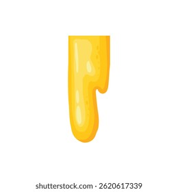 Cartoon honey dripping icon. Sticky sweet dripping spots, flowing sugar syrup, melting honey splatters flat vector illustration icon. Sweet honey drops on white background
