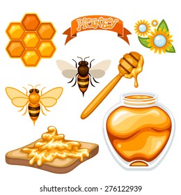 Cartoon honey element set