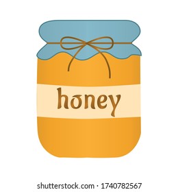 Cartoon honeypot vector on isolated white background. A hand-drawn design, printable Eps 10 file format.
