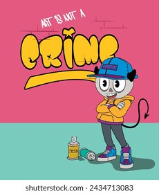 Caricatura con capucha diablo personaje con diferentes partes del cuerpo clip art. ilustración vectorial con degradados simples. Algunos elementos en capas separadas.