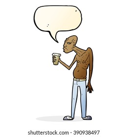 cartoon hooligan with speech bubble