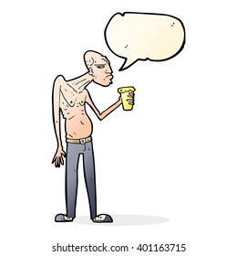 cartoon hooligan with speech bubble