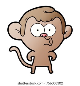 cartoon hooting monkey