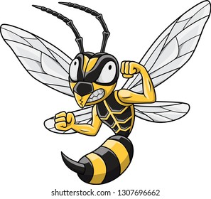 Cartoon Hornet mascot