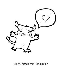 cartoon horny little devil