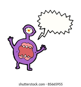 monstruo horrible de dibujos animados