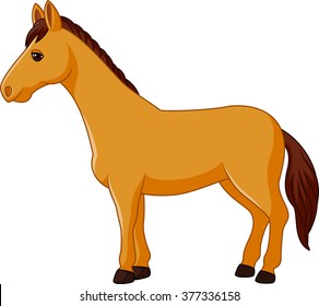 Cartoon horse character isolated on white background