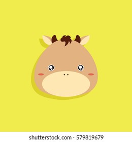 Cartoon horse face