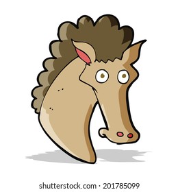 cabeza de caballo de dibujos animados
