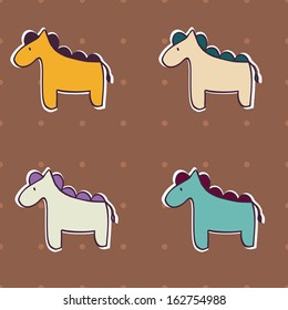 Cartoon horse icon