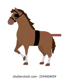 cartoon horse icon on white background