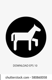 Cartoon horse icon, Vector
