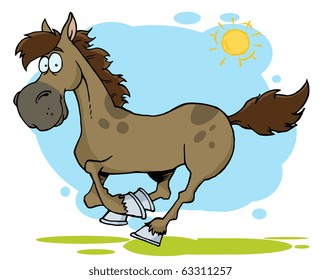 Cartoon Horse Running