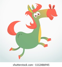Cartoon Horse Running. Vector illustration