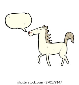cartoon horse with speech bubble