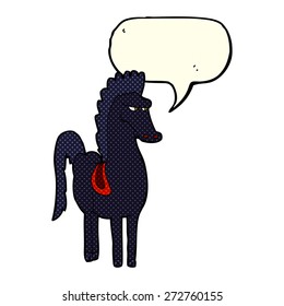 cartoon horse with speech bubble