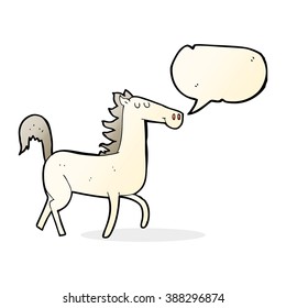 cartoon horse with speech bubble