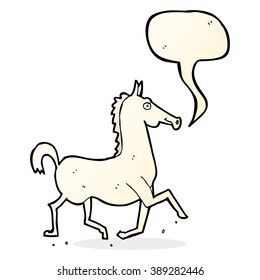 cartoon horse with speech bubble