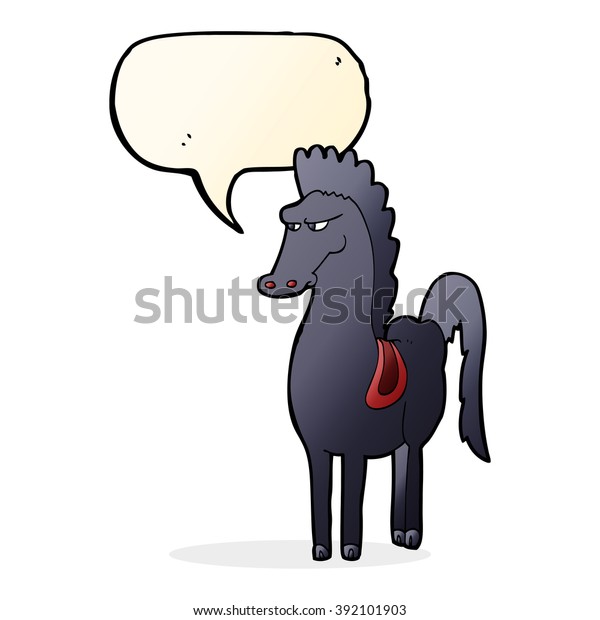 Cartoon Horse Speech Bubble Stock Vector (Royalty Free) 392101903