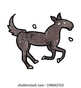 cartoon horse sweating