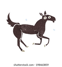 sudoración de caballos de dibujos animados