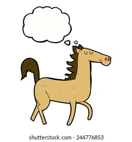cartoon horse with thought bubble