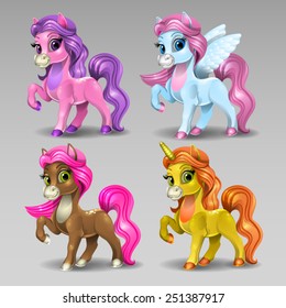 Cartoon horses