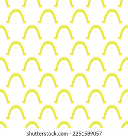 Cartoon horseshoe for decoration design. Vector isolated icon. White background.