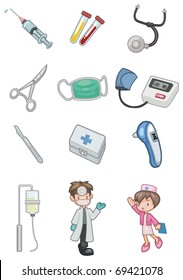 cartoon hospital icon