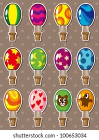 cartoon hot air balloon stickers