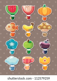 cartoon hot air balloon stickers