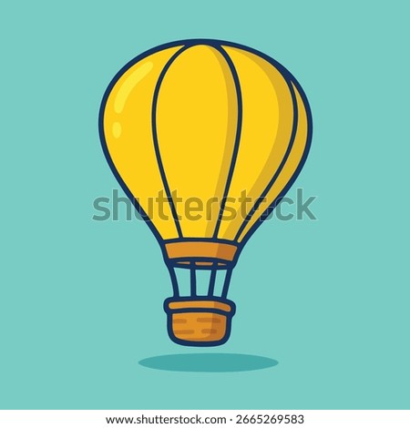 Cartoon Hot Air Balloon Vector Illustration