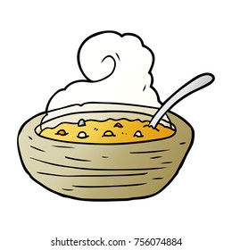 cartoon hot bowl of broth
