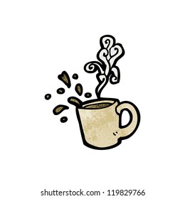 cartoon hot coffee