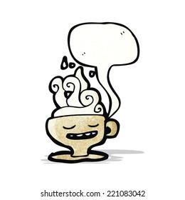 cartoon hot coffee cup