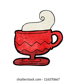 taza de té caliente de dibujos animados