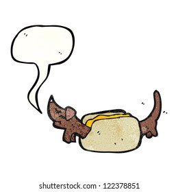 cartoon hot dog