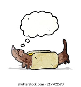 cartoon hot dog