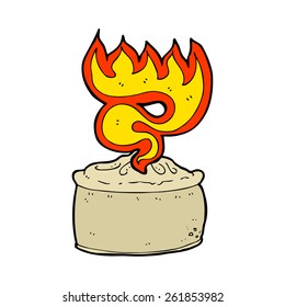 tarta caliente de dibujos animados