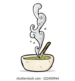 sopa quente de desenho animado