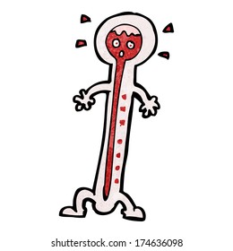 termómetro caliente de dibujos animados