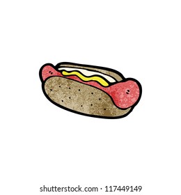 hotdog de desenho animado