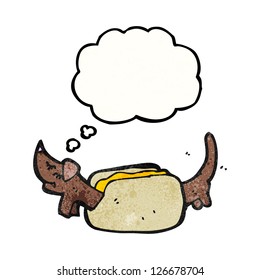 hotdog de caricatura