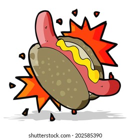 hotdog de caricatura